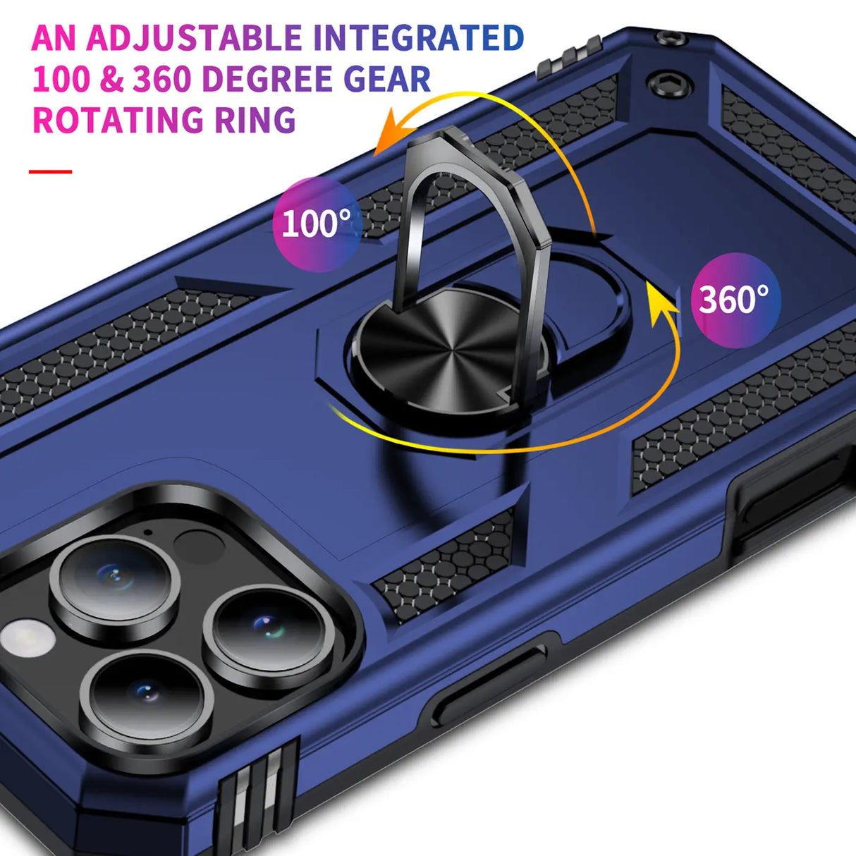 Härte getestete, stoßdämpfende Handyhülle für iPhone 16 Pro Max in Blau