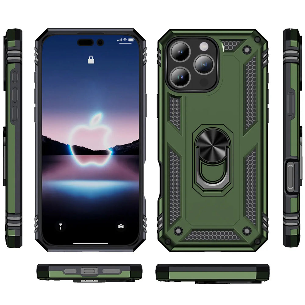 Härte getestete, stoßdämpfende Handyhülle für iPhone 16 Pro Max in Grün