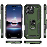 Härte getestete, stoßdämpfende Handyhülle für iPhone 16 Pro Max in Grün