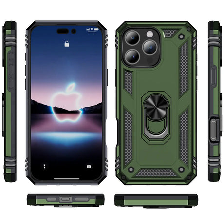 Härte getestete, stoßdämpfende Handyhülle für iPhone 16 Pro Max in Grün