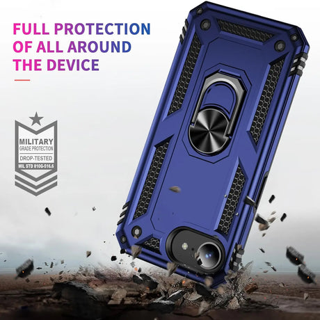 Härte getestete, stoßdämpfende Handyhülle für Apple iPhone 16e in Blau