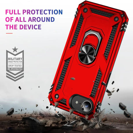 Härte getestete, stoßdämpfende Handyhülle für Apple iPhone 16e in Rot