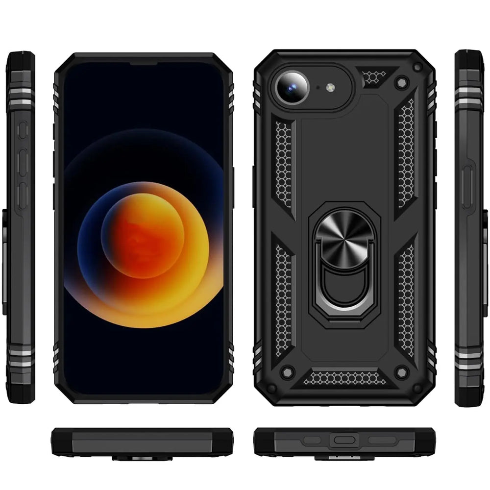 Härte getestete, stoßdämpfende Handyhülle für Apple iPhone 16e in Schwarz