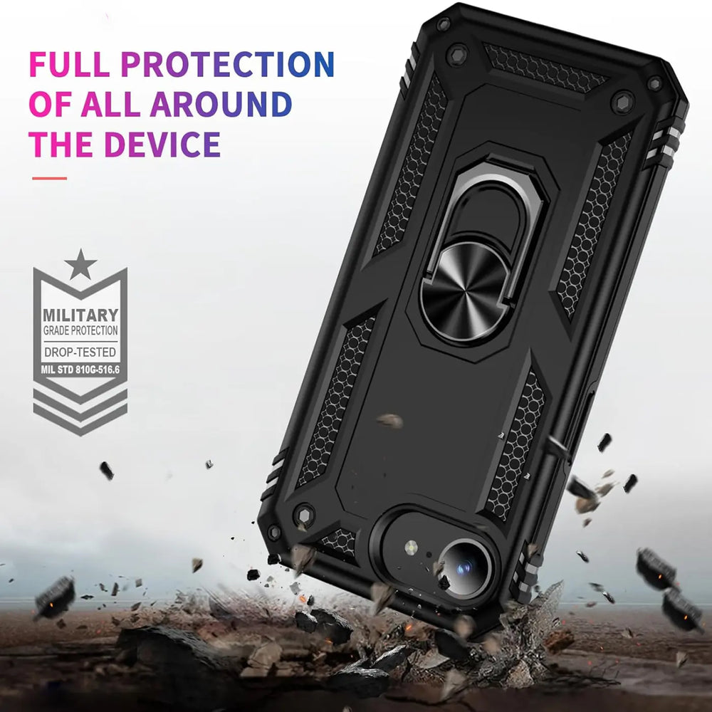 Härte getestete, stoßdämpfende Handyhülle für Apple iPhone 16e in Schwarz