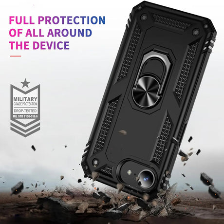 Härte getestete, stoßdämpfende Handyhülle für Apple iPhone 16e in Schwarz