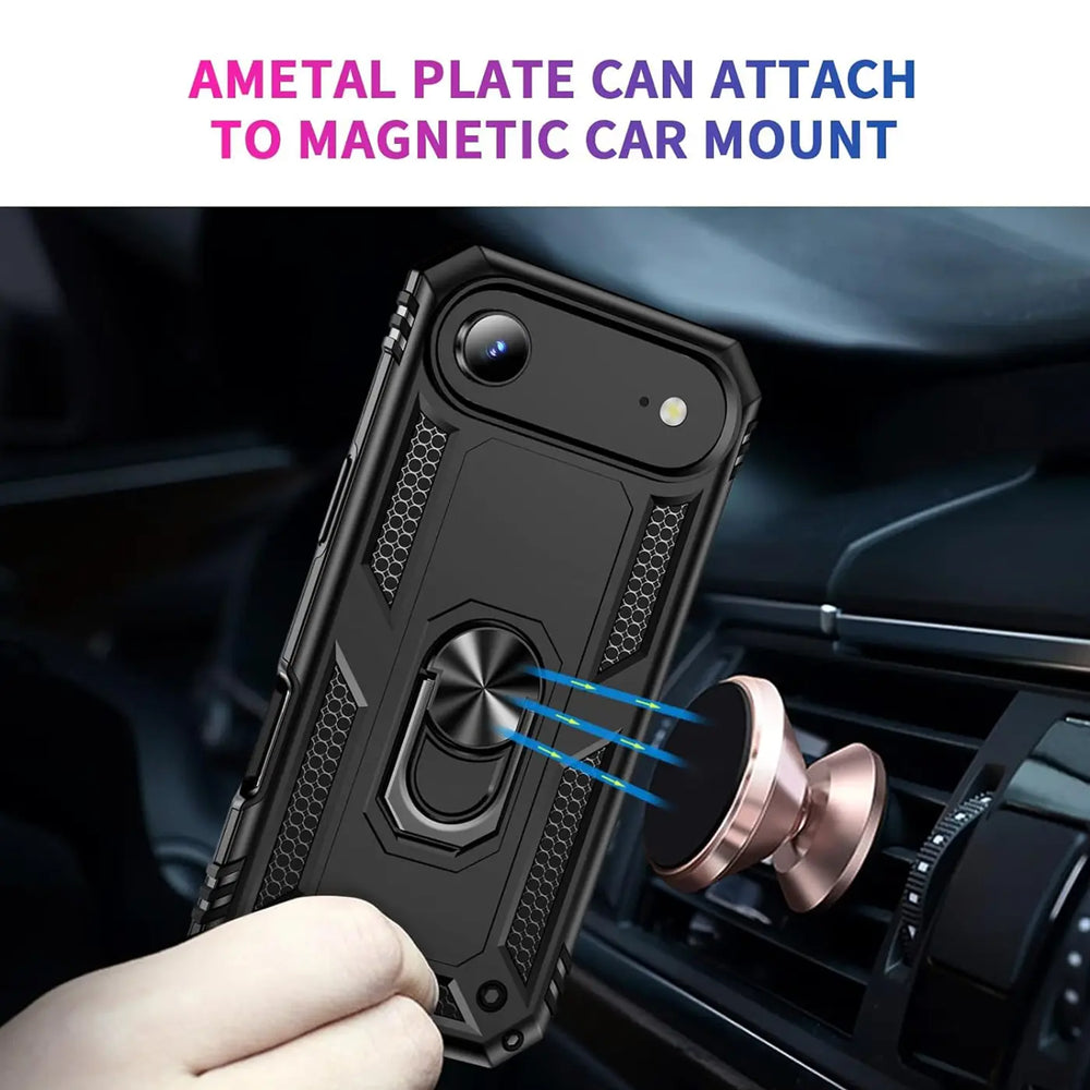 Härte getestete, stoßdämpfende Handyhülle für iPhone 17 Air in Schwarz