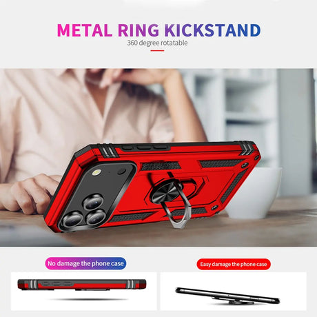 Härte getestete, stoßdämpfende Handyhülle für iPhone 17 Pro Max in Rot