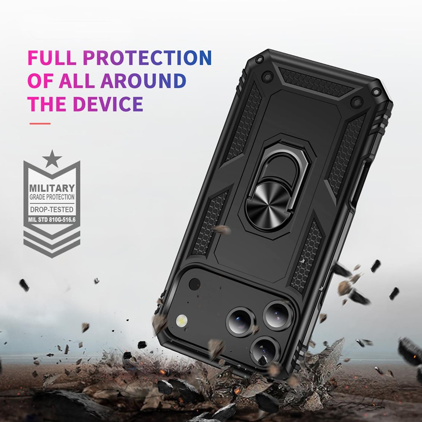 iPhone 18 Pro - Military Hülle mit Ringhalter