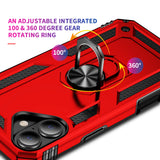 Härte getestete, stoßdämpfende Handyhülle für iPhone 17 in Rot