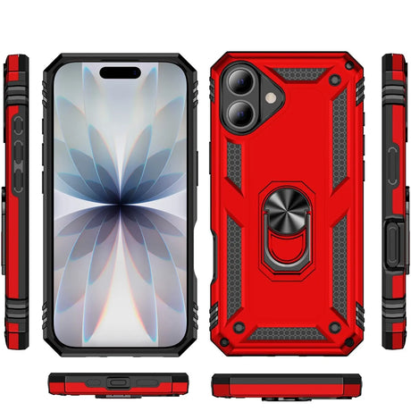 Härte getestete, stoßdämpfende Handyhülle für iPhone 17 in Rot