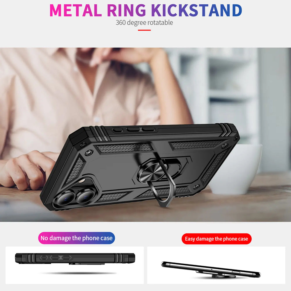 Härte getestete, stoßdämpfende Handyhülle für iPhone 17 in Schwarz