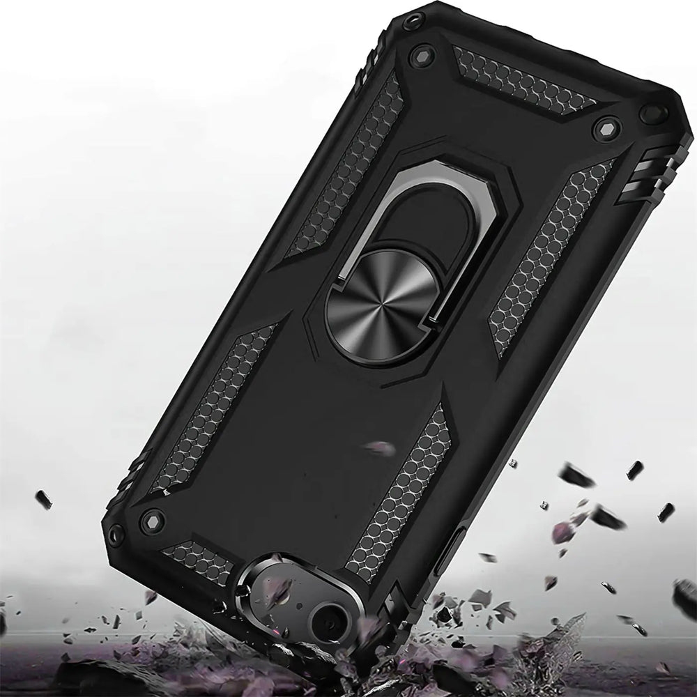 Härte getestete, stoßdämpfende Handyhülle für iPhone 7 / 8 / SE 2 / SE 3 in Schwarz