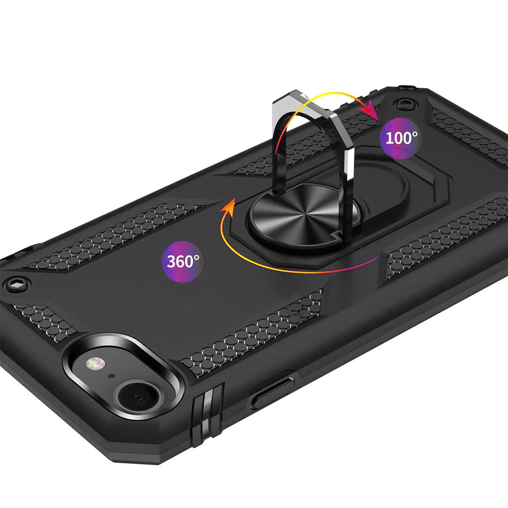 Härte getestete, stoßdämpfende Handyhülle für iPhone 7 / 8 / SE 2 / SE 3 in Schwarz