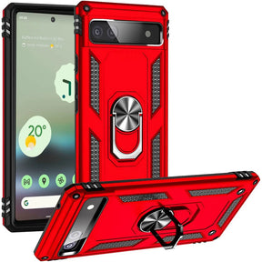 Härte getestete, stoßdämpfende Handyhülle für Google Pixel 6a in Rot