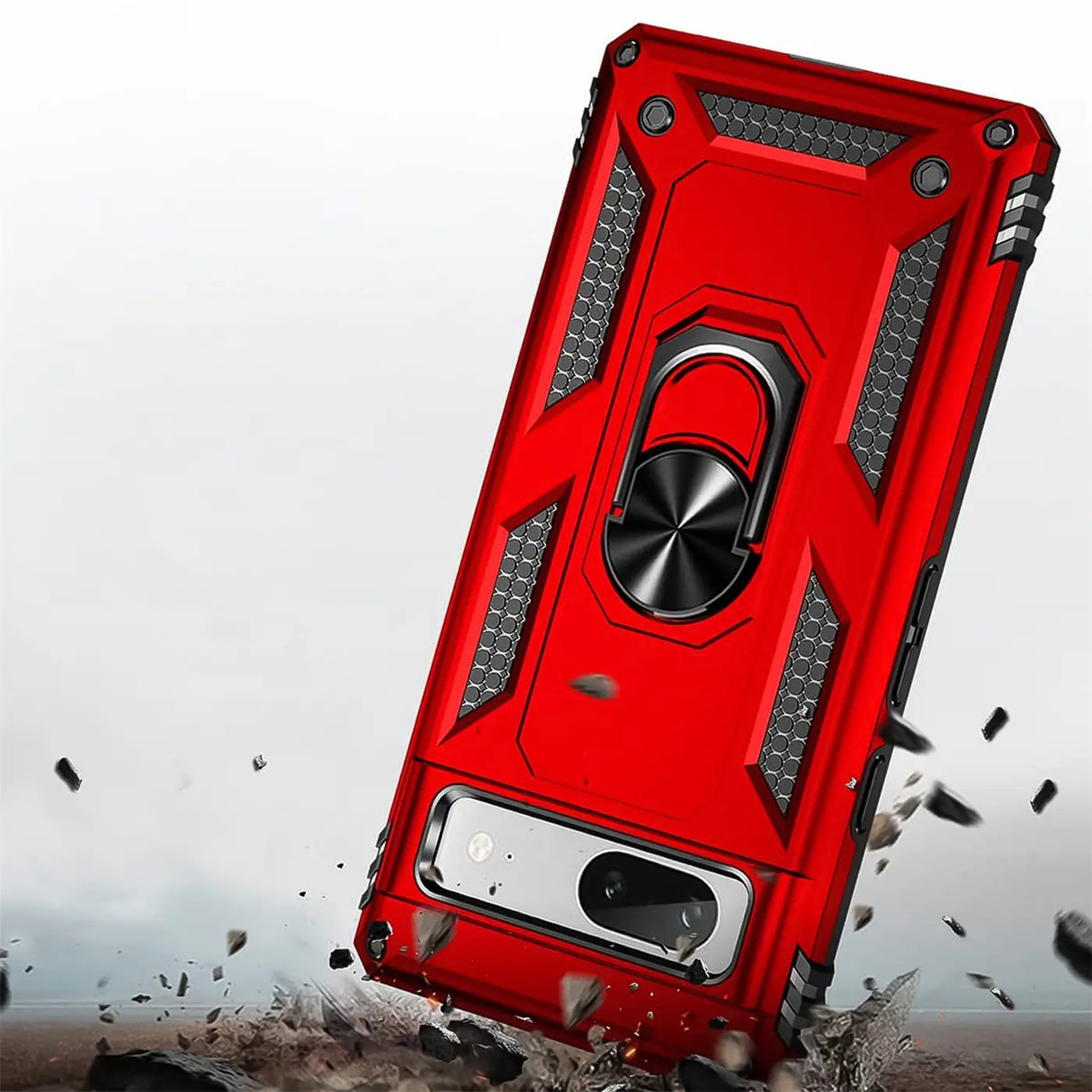Härte getestete, stoßdämpfende Handyhülle für Google Pixel 6a in Rot