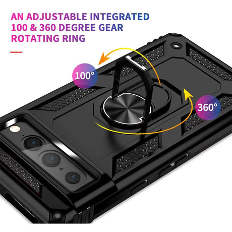 Härte getestete, stoßdämpfende Handyhülle für Google Pixel 7 Pro in Schwarz