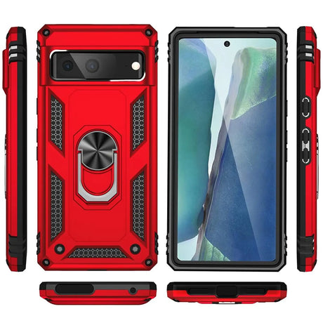 Härte getestete, stoßdämpfende Handyhülle für Google Pixel 7 in Rot