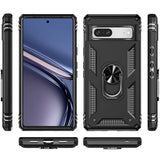 Härte getestete, stoßdämpfende Handyhülle für Google Pixel 7a in Schwarz