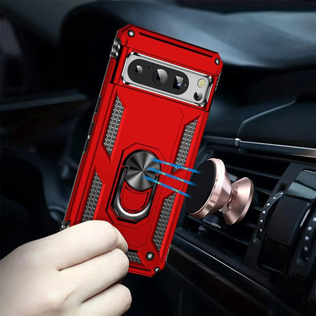 Härte getestete, stoßdämpfende Handyhülle für Google Pixel 8 Pro in Rot