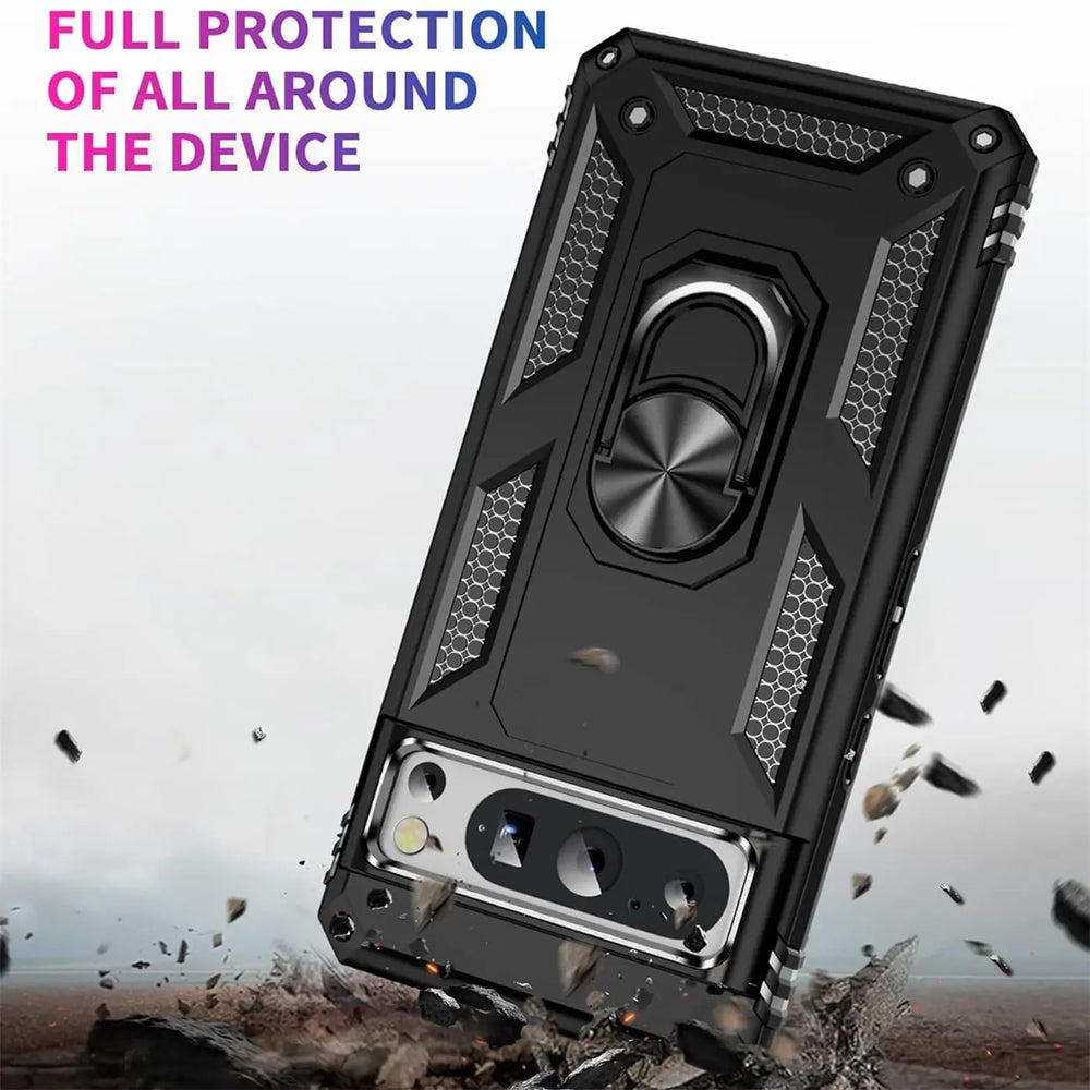 Härte getestete, stoßdämpfende Handyhülle für Google Pixel 8 Pro in Schwarz