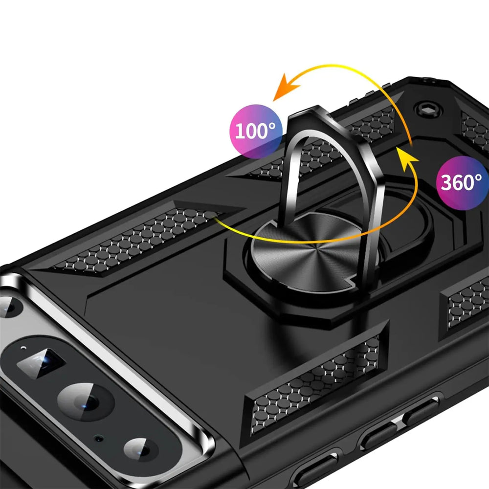 Härte getestete, stoßdämpfende Handyhülle für Google Pixel 8 Pro in Schwarz