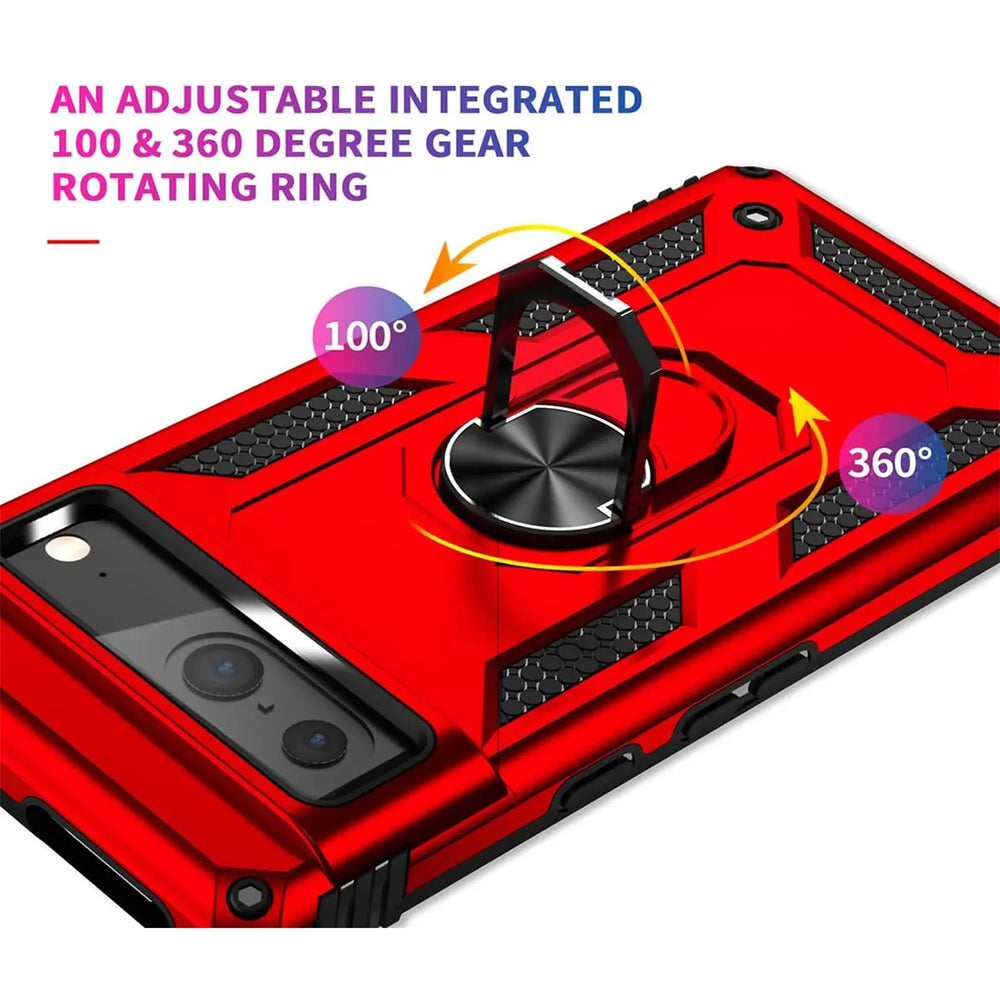 Härte getestete, stoßdämpfende Handyhülle für Google Pixel 8 in Rot