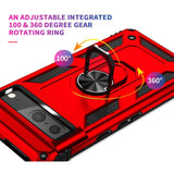 Härte getestete, stoßdämpfende Handyhülle für Google Pixel 8 in Rot