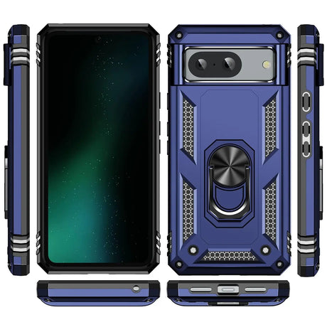 Härte getestete, stoßdämpfende Handyhülle für Google Pixel 8a in Blau