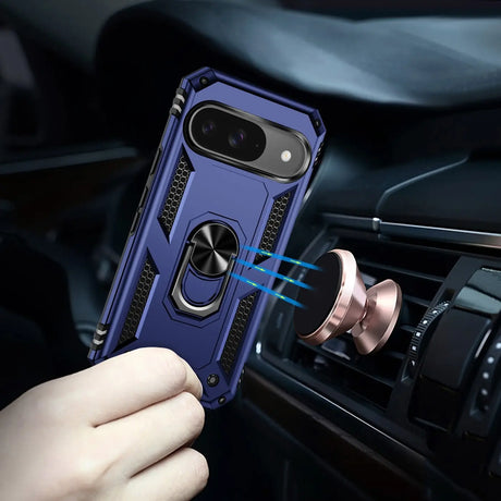 Härte getestete, stoßdämpfende Handyhülle für Google Pixel 9 in Blau