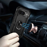 Härte getestete, stoßdämpfende Handyhülle für Google Pixel 9 in Schwarz