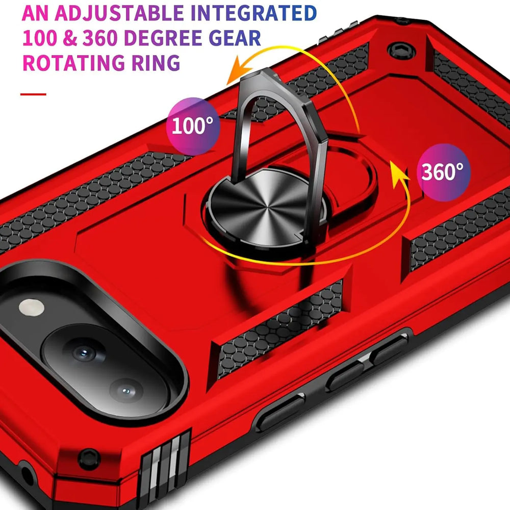 Härte getestete, stoßdämpfende Handyhülle für Google Pixel 9a in Rot