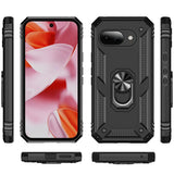 Härte getestete, stoßdämpfende Handyhülle für Google Pixel 9a in Schwarz