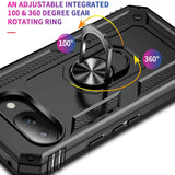 Härte getestete, stoßdämpfende Handyhülle für Google Pixel 9a in Schwarz