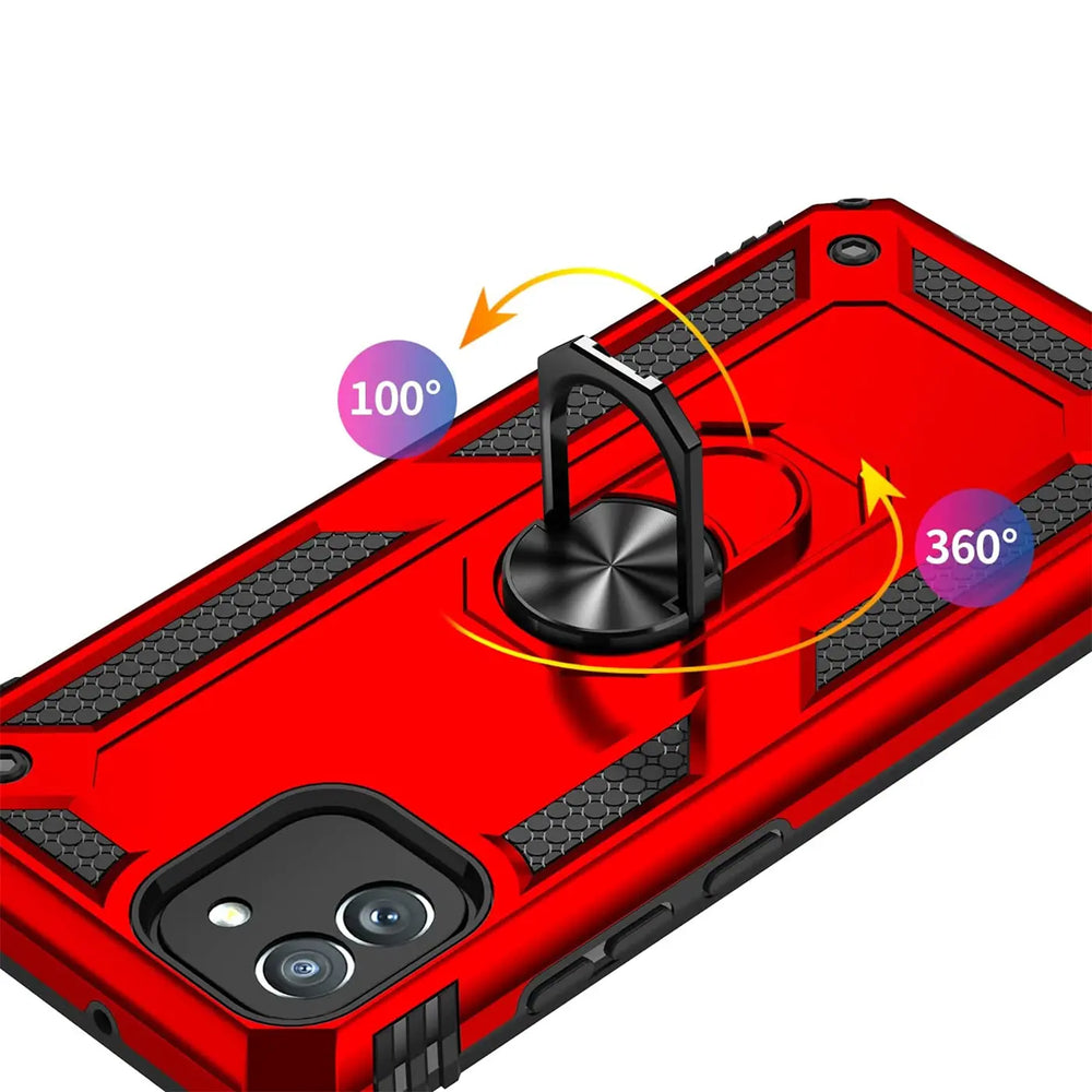 Härte getestete, stoßdämpfende Handyhülle für Samsung Galaxy A03 in Rot
