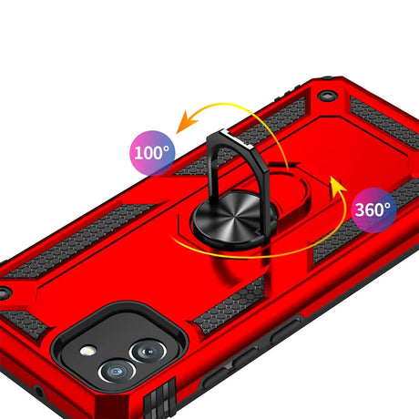 Härte getestete, stoßdämpfende Handyhülle für Samsung Galaxy A03 in Rot