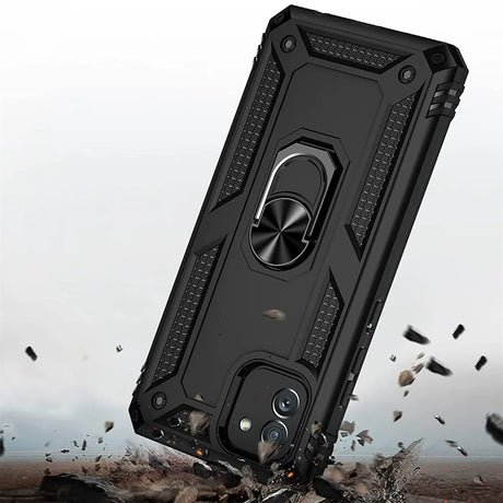 Härte getestete, stoßdämpfende Handyhülle für Samsung Galaxy A03 in Schwarz