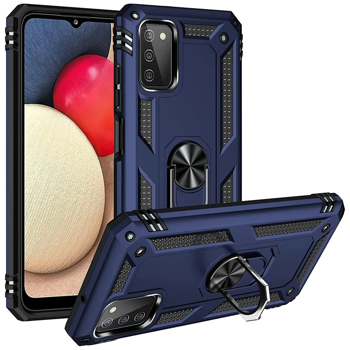 Härte getestete, stoßdämpfende Handyhülle für Samsung Galaxy A03s in Blau