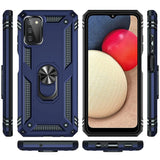 Härte getestete, stoßdämpfende Handyhülle für Samsung Galaxy A03s in Blau