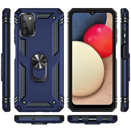 Härte getestete, stoßdämpfende Handyhülle für Samsung Galaxy A03s in Blau