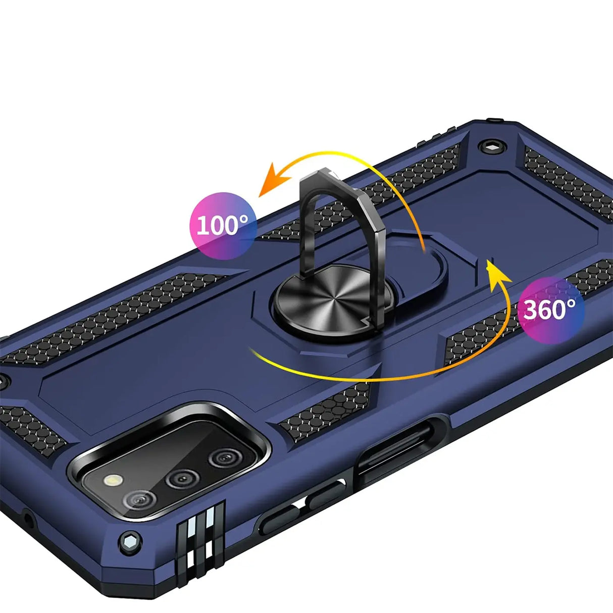 Härte getestete, stoßdämpfende Handyhülle für Samsung Galaxy A03s in Blau