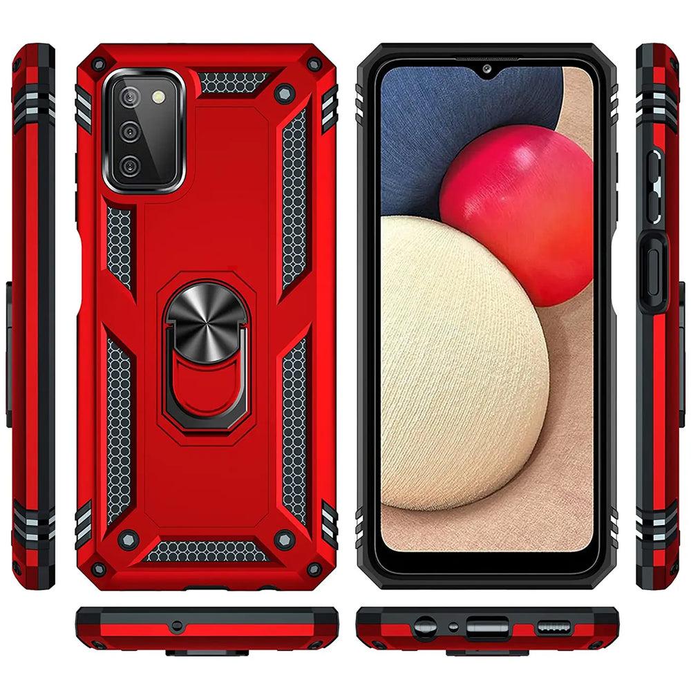 Härte getestete, stoßdämpfende Handyhülle für Samsung Galaxy A03s in Rot