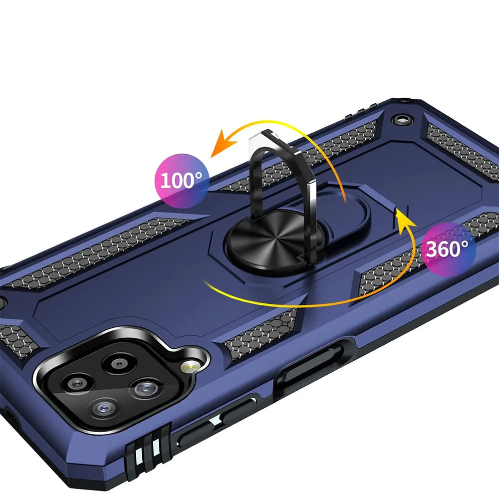 Härte getestete, stoßdämpfende Handyhülle für Samsung Galaxy A12 / M12 in Blau