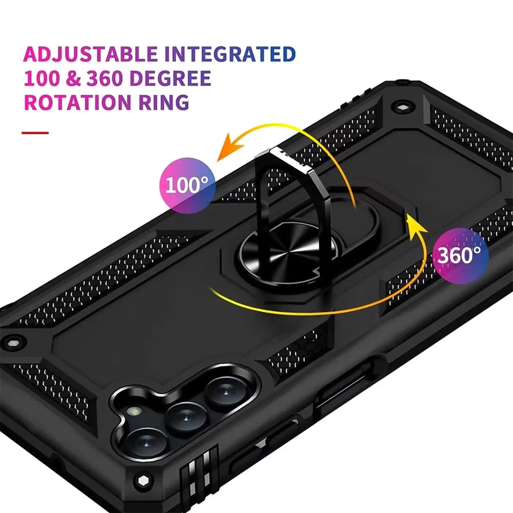 Härte getestete, stoßdämpfende Handyhülle für Samsung Galaxy A14 4G / 5G in Schwarz