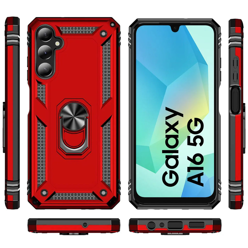 Härte getestete, stoßdämpfende Handyhülle für Samsung Galaxy A16 5G in Rot