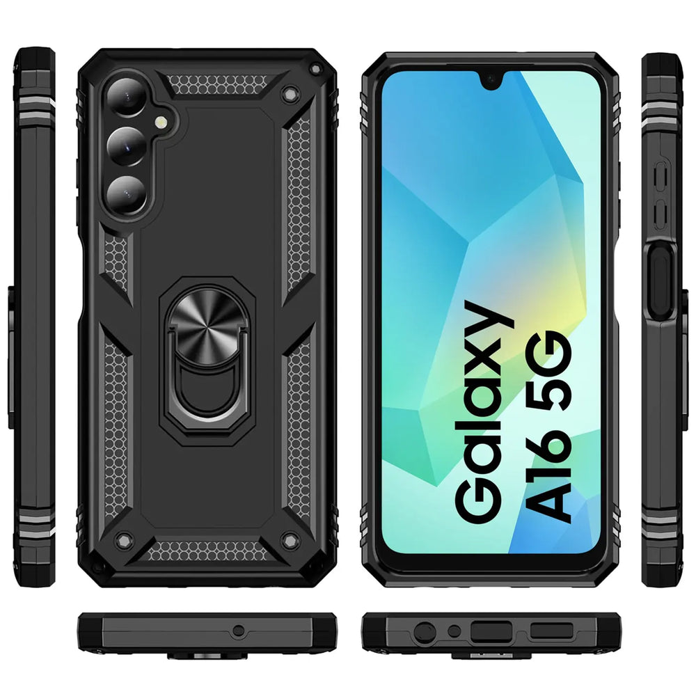 Härte getestete, stoßdämpfende Handyhülle für Samsung Galaxy A16 5G in Schwarz
