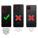Härte getestete, stoßdämpfende Handyhülle für Samsung Galaxy A22 4G / M32 / M22 in Schwarz