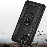 Härte getestete, stoßdämpfende Handyhülle für Samsung Galaxy A22 4G / M32 / M22 in Schwarz