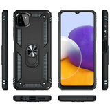 Härte getestete, stoßdämpfende Handyhülle für Samsung Galaxy A22 5G in Schwarz