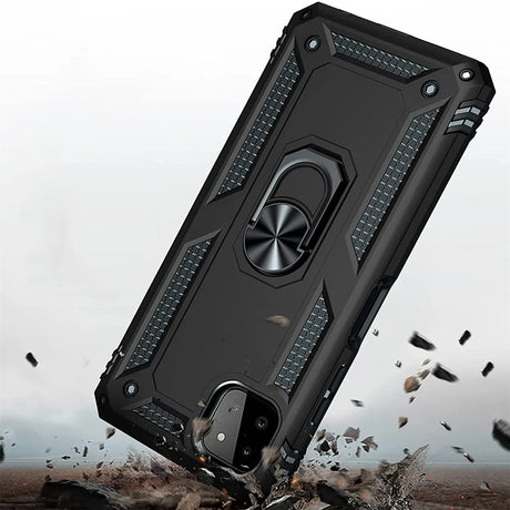 Härte getestete, stoßdämpfende Handyhülle für Samsung Galaxy A22 5G in Schwarz