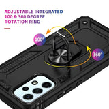 Härte getestete, stoßdämpfende Handyhülle für Samsung Galaxy A23 5G in Schwarz